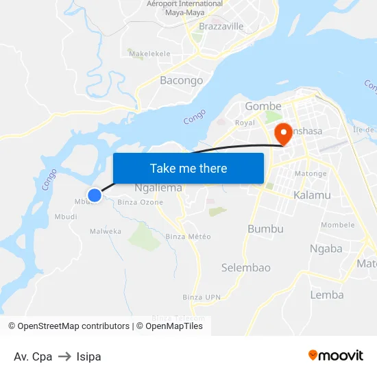 Av. Cpa to Isipa map