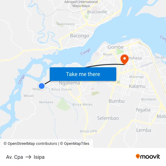 Av. Cpa to Isipa map