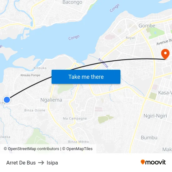Arret De Bus to Isipa map