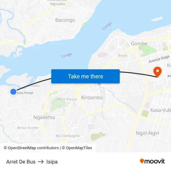 Arret De Bus to Isipa map