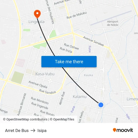 Arret De Bus to Isipa map