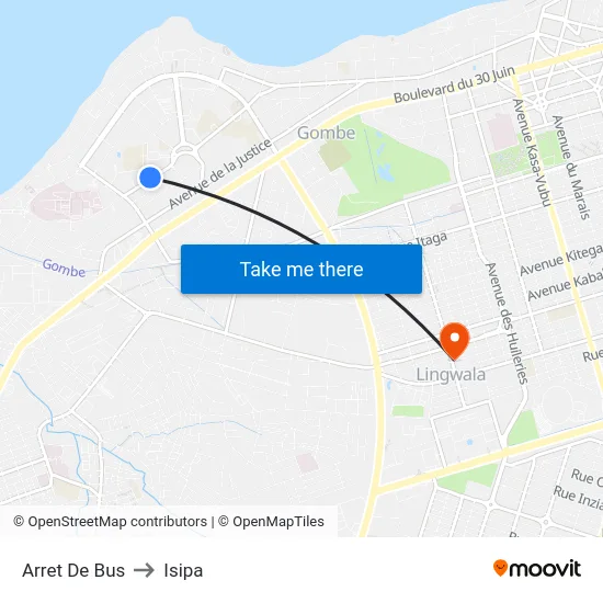 Arret De Bus to Isipa map
