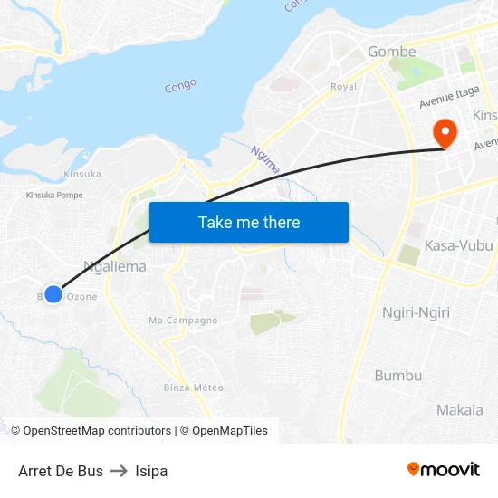 Arret De Bus to Isipa map