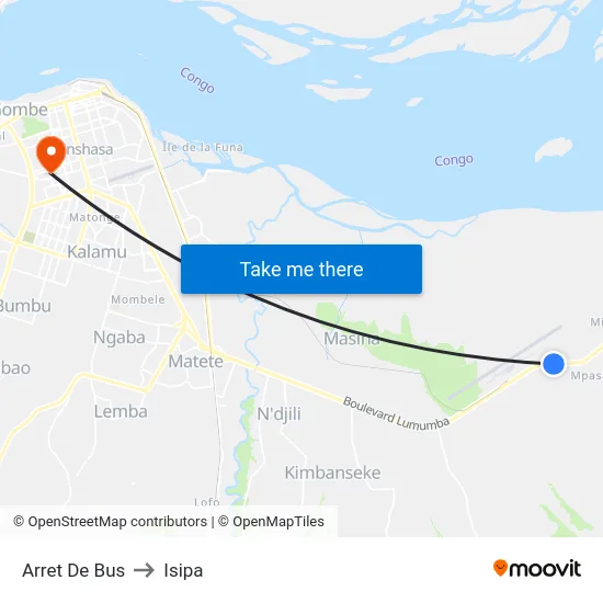 Arret De Bus to Isipa map