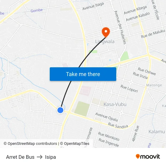 Arret De Bus to Isipa map