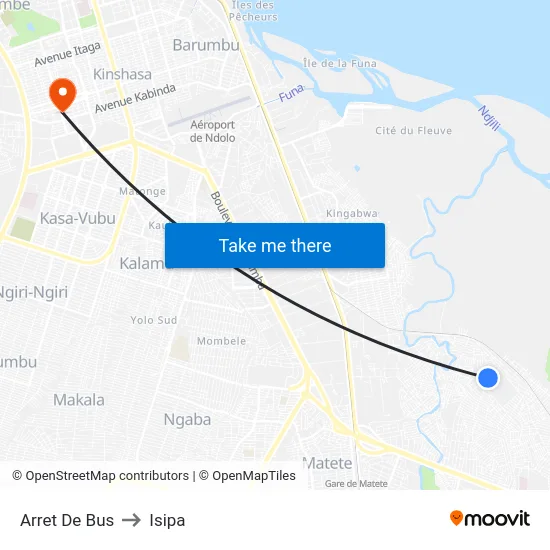 Arret De Bus to Isipa map