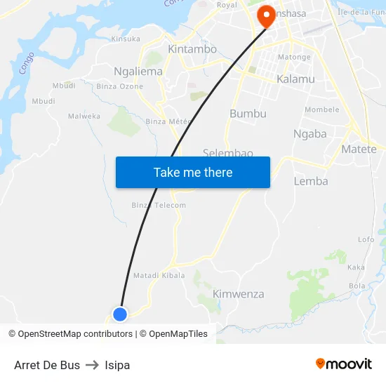 Arret De Bus to Isipa map
