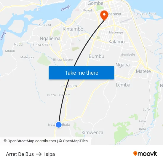 Arret De Bus to Isipa map