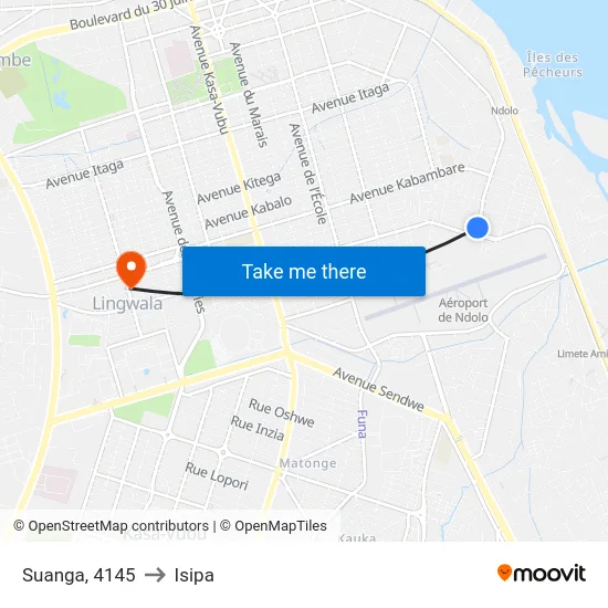 Suanga, 4145 to Isipa map