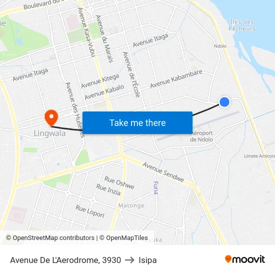 Avenue De L'Aerodrome, 3930 to Isipa map