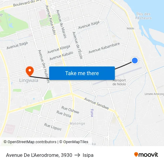 Avenue De L'Aerodrome, 3930 to Isipa map