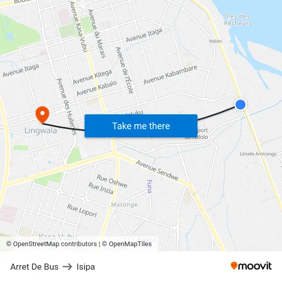 Arret De Bus to Isipa map