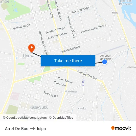 Arret De Bus to Isipa map