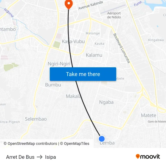 Arret De Bus to Isipa map