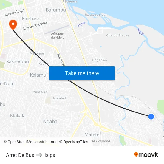 Arret De Bus to Isipa map