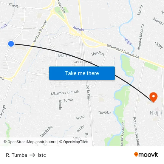 R. Tumba to Istc map