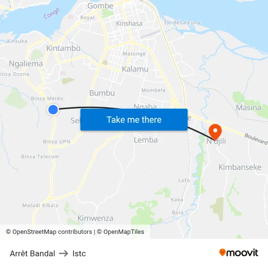 Arrêt Bandal to Istc map