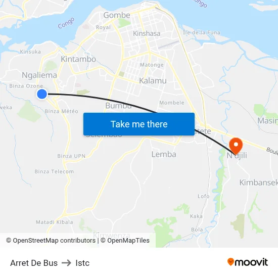 Arret De Bus to Istc map