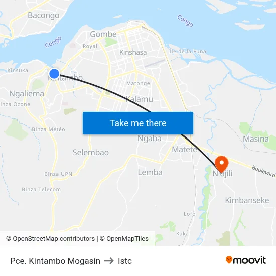 Pce. Kintambo Mogasin to Istc map