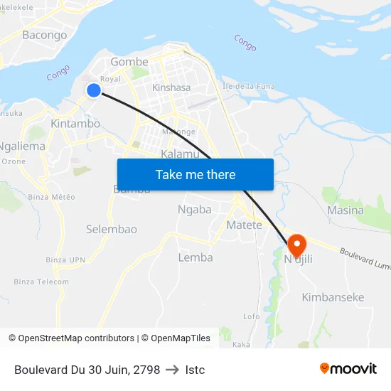 Boulevard Du 30 Juin, 2798 to Istc map