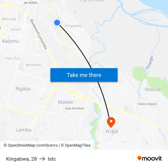 Kingabwa, 28 to Istc map