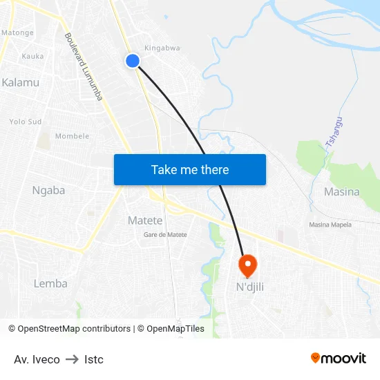 Av. Iveco to Istc map