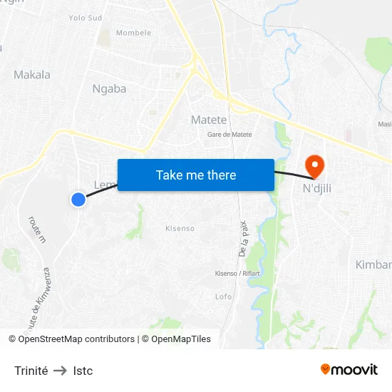 Trinité to Istc map