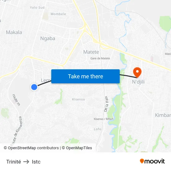 Trinité to Istc map