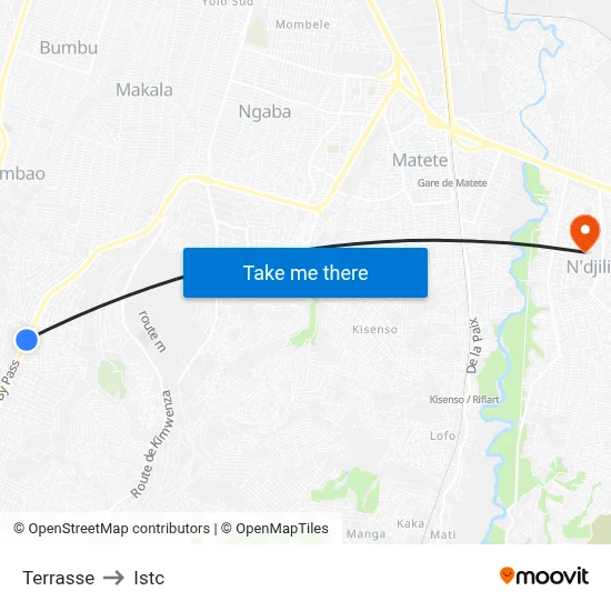Terrasse to Istc map
