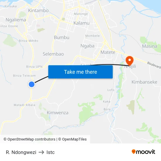 R. Ndongwezi to Istc map