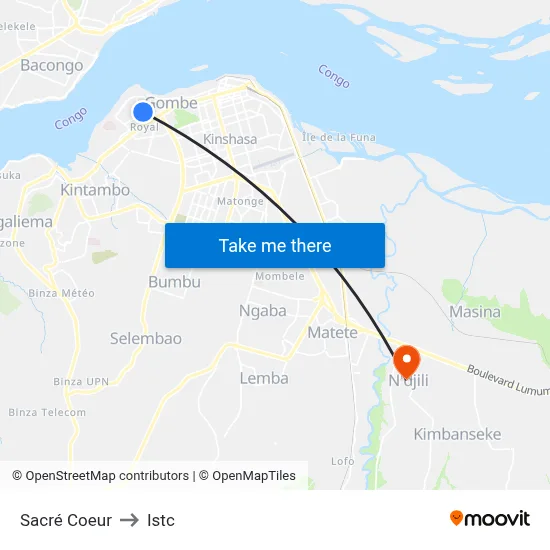 Sacré Coeur to Istc map