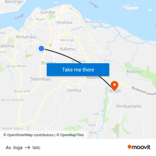 Av. Inga to Istc map