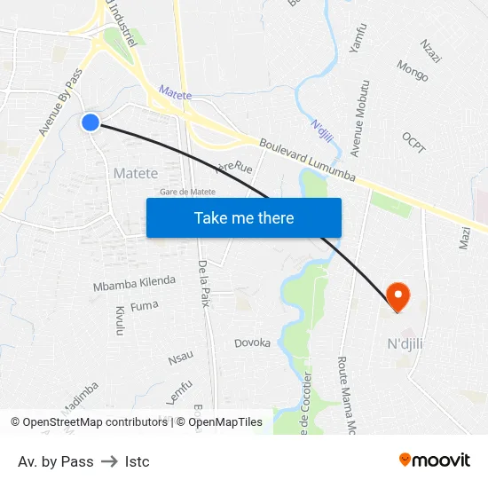 Av. by Pass to Istc map
