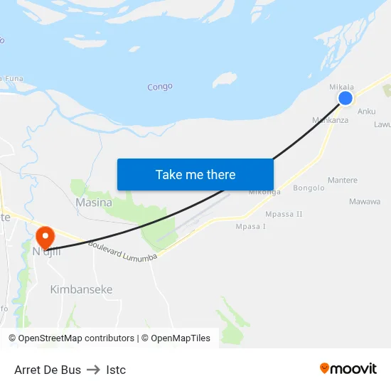 Arret De Bus to Istc map