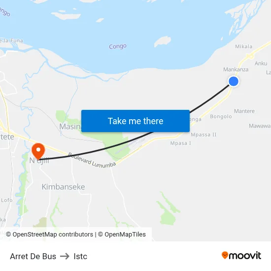 Arret De Bus to Istc map