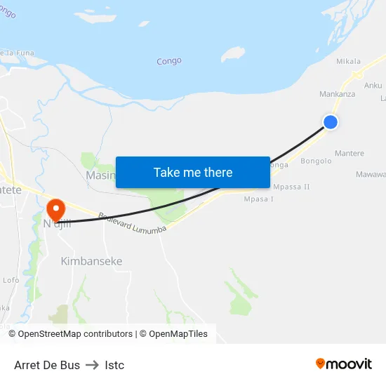 Arret De Bus to Istc map