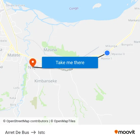Arret De Bus to Istc map