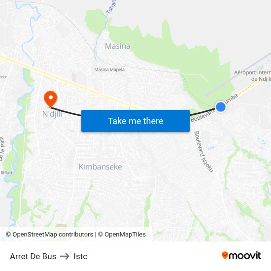 Arret De Bus to Istc map