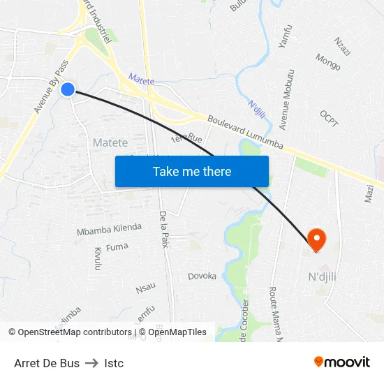 Arret De Bus to Istc map