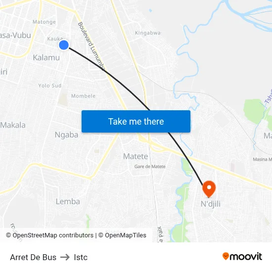 Arret De Bus to Istc map