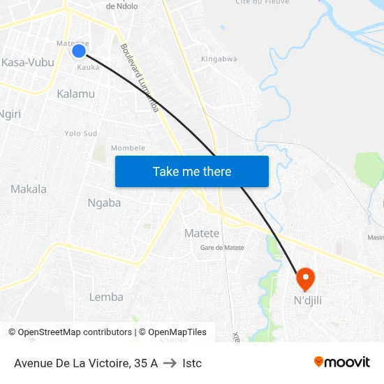 Avenue De La Victoire, 35 A to Istc map