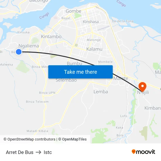 Arret De Bus to Istc map