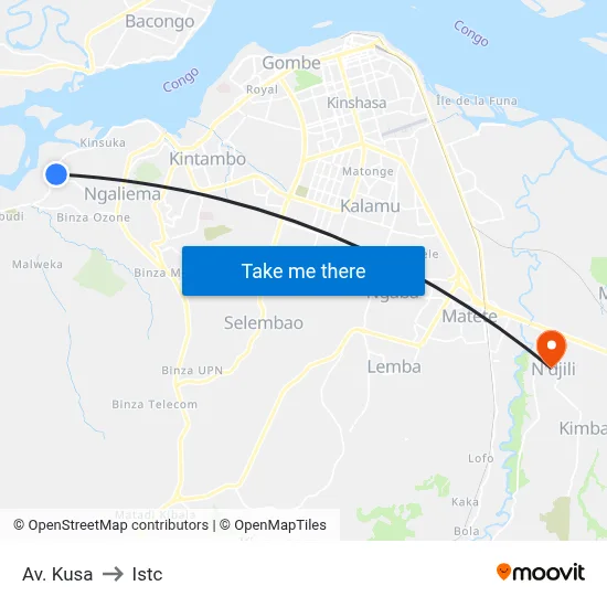 Av. Kusa to Istc map