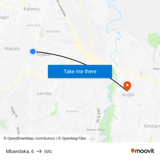 Mbandaka, 6 to Istc map