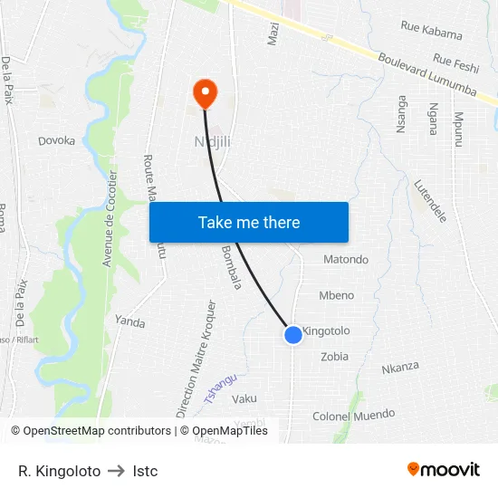 R. Kingoloto to Istc map