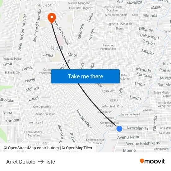 Arret Dokolo to Istc map