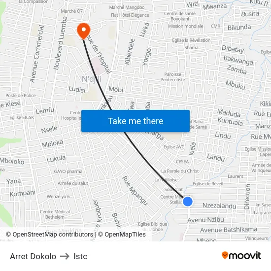 Arret Dokolo to Istc map