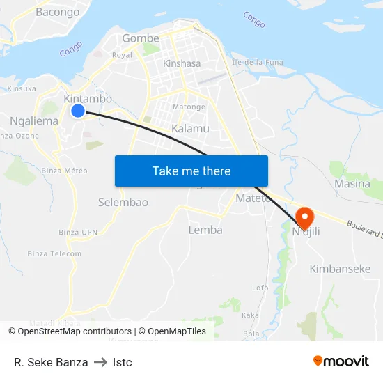 R. Seke Banza to Istc map