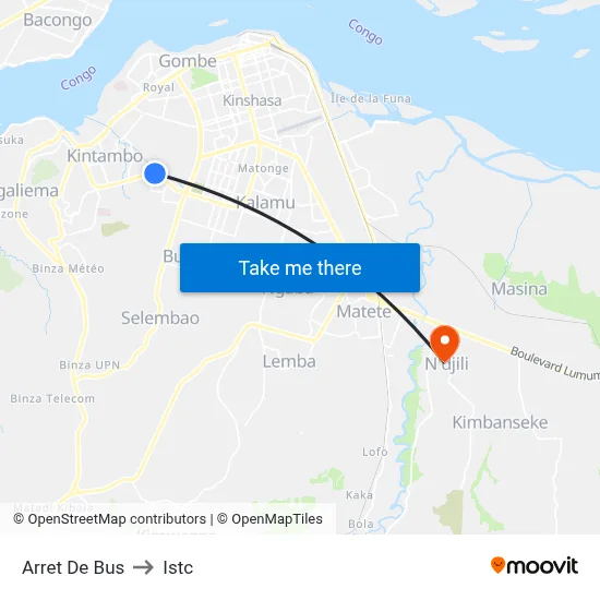 Arret De Bus to Istc map