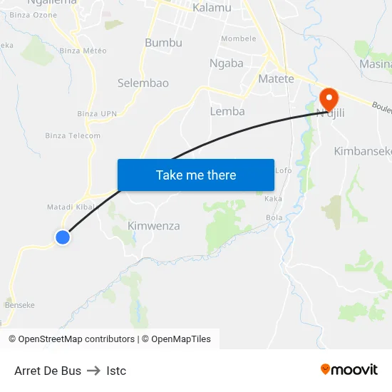 Arret De Bus to Istc map